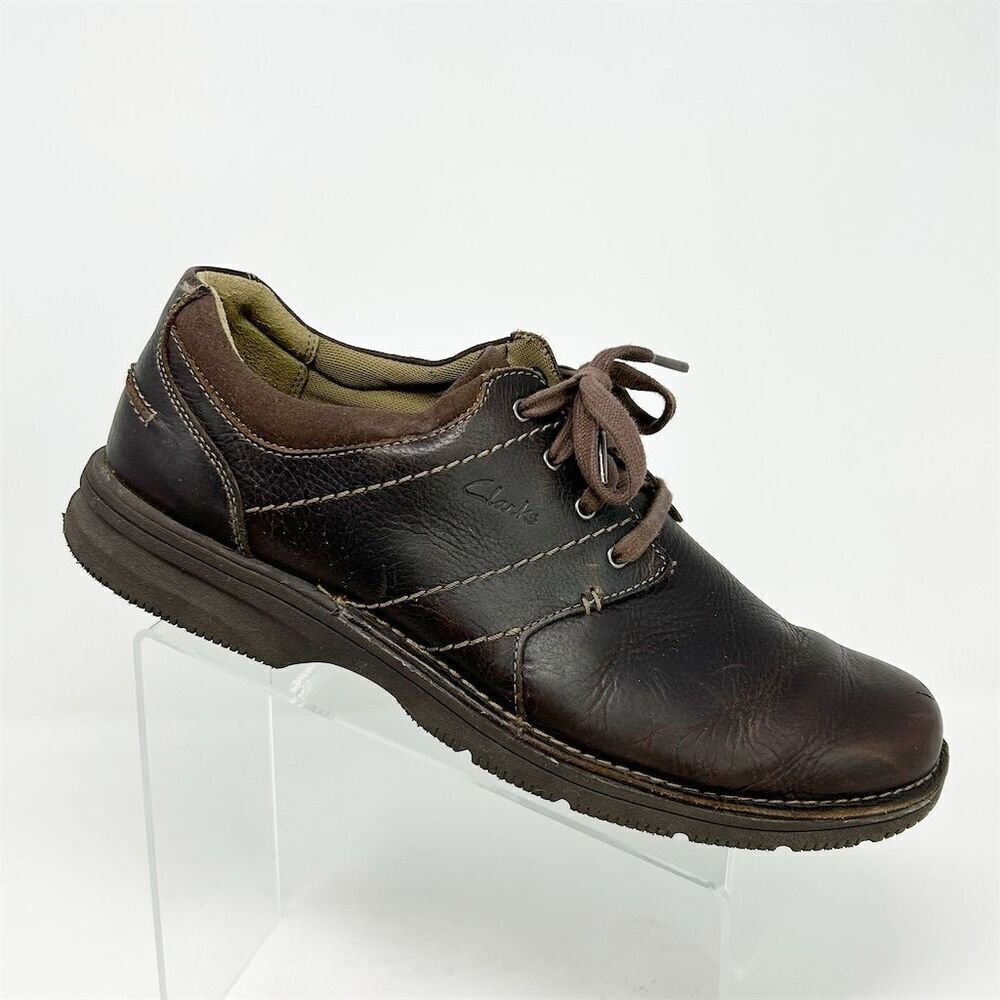 Clarks Men's Brown Leather Loafers Size 13M Casual Lace Up Shoes